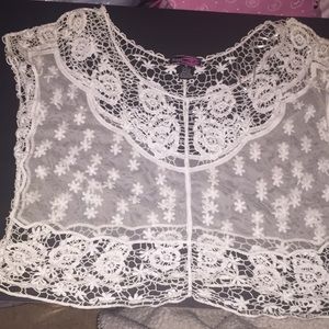 Lace over shirt